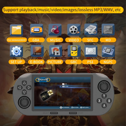 WUDS SF3000 Retro Handheld Game Console, 4.5 Inch IPS Screen Games Machine, Wireless Mini Portable Game Player