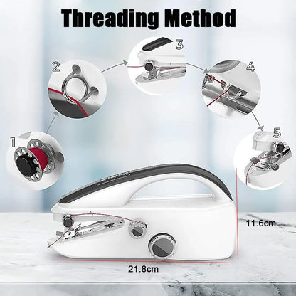 Mini Sewing Machine Handheld Mending Machine Plastic 2 Speed Single Thread Stitching Electric Sewing Small Gadget Dropshipping