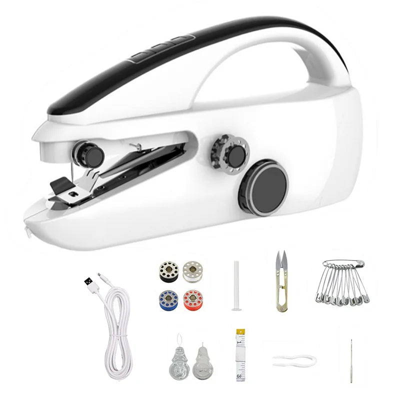 Mini Sewing Machine Handheld Mending Machine Plastic 2 Speed Single Thread Stitching Electric Sewing Small Gadget Dropshipping