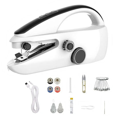 Mini Sewing Machine Handheld Mending Machine Plastic 2 Speed Single Thread Stitching Electric Sewing Small Gadget Dropshipping