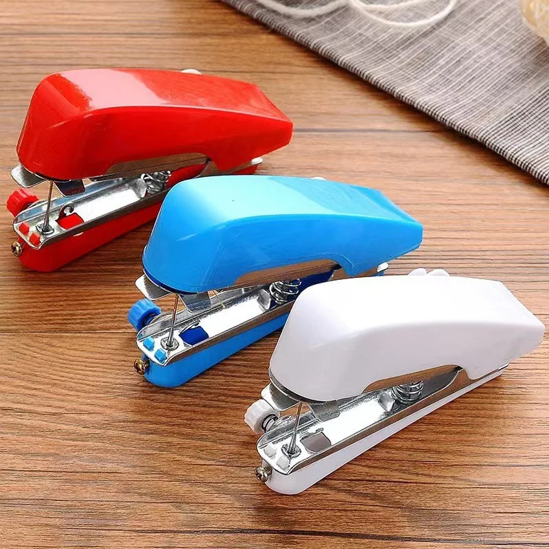 Home Handheld Sewing Machine Portable Outdoor Travel Clothes Fabrics DIY Stitching Sewing Tool Mini Manual Stitch Needlework