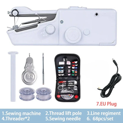 Portable Sewing Machine Manual Domestic Sewing Machine Presser Foot Handheld Rope-free Electric Quick Build DIY Apparel Supplies