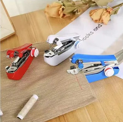Home Handheld Sewing Machine Portable Outdoor Travel Clothes Fabrics DIY Stitching Sewing Tool Mini Manual Stitch Needlework
