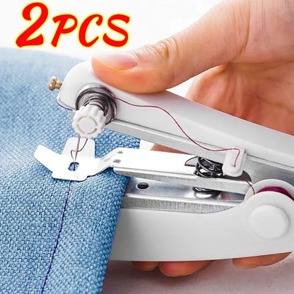 2/1Pcs Portable Manual Sewing Machines Mini Cordless Handheld Stitch For Repair Clothes Leather Fabric Household DIY Sewing Tool